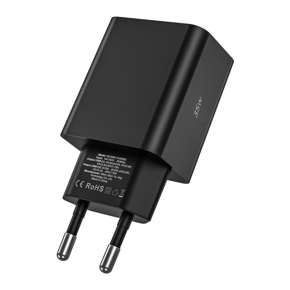 Hurtownia GSM - Încărcătorul de rețea Tech-Protect C35W, 2xUSB-C, PD, 35W + cablu USB-C alb - THP2361 - {ean13} - Hurt