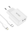 Hurtownia GSM - Netzteil Tech-Protect C35W, 2xUSB-C, PD, 35W + weißes Lightning-Kabel - THP2362 - {ean13} - Hurt