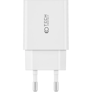 Hurtownia GSM - Síťová nabíječka Tech-Protect C35W, 2xUSB-C, PD, 35W + bílý lightning kabel - THP2362 - {ean13} - Hurt