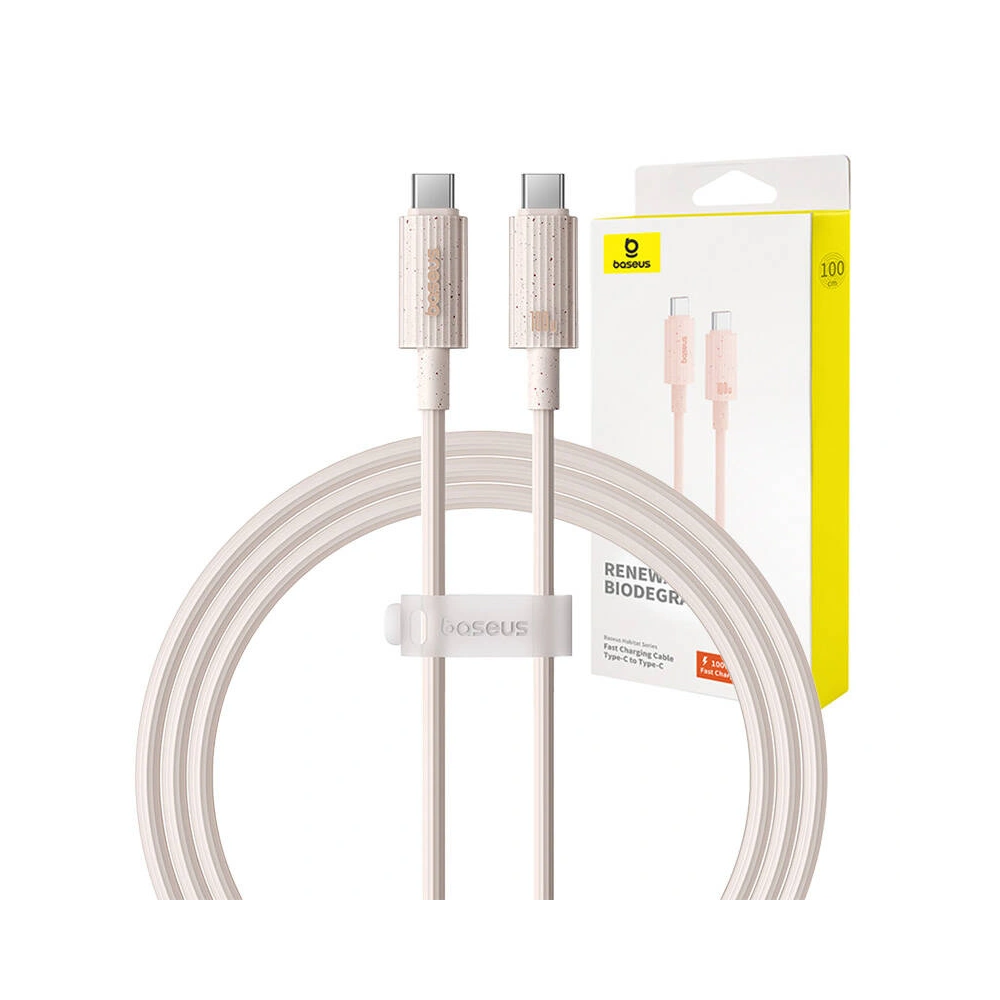 Hurtownia GSM - Kábel Baseus USB-C / USB-C Habitat Sorozat 100W, PD, 1m (rózsaszín) - BSU4663 - {ean13} - Hurt