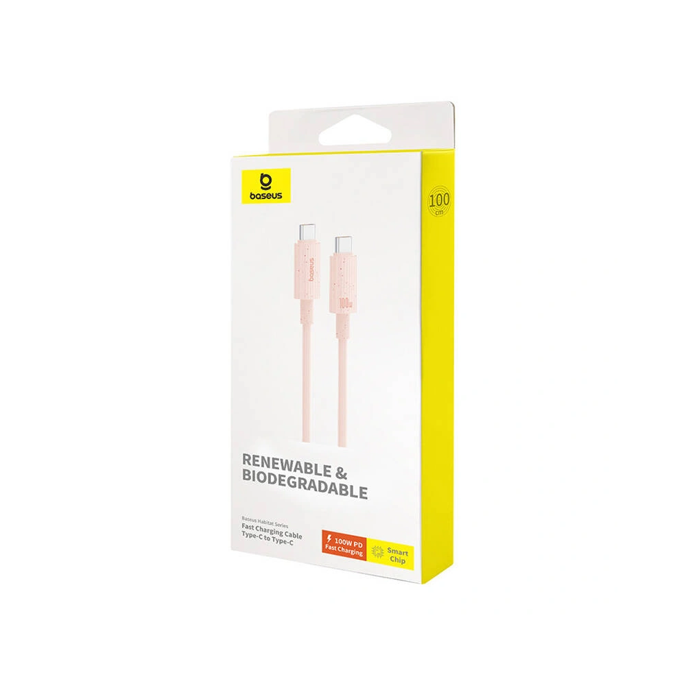 Hurtownia GSM - Kábel Baseus USB-C / USB-C Habitat Sorozat 100W, PD, 1m (rózsaszín) - BSU4663 - {ean13} - Hurt