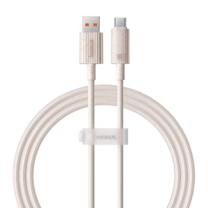 Kabel Baseus USB-A / USB-C Habitat Series 100W, PD, 1m (różowy)