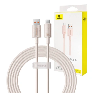 Kabel Baseus USB-A / USB-C Habitat Series 100W, PD, 2m (różowy)