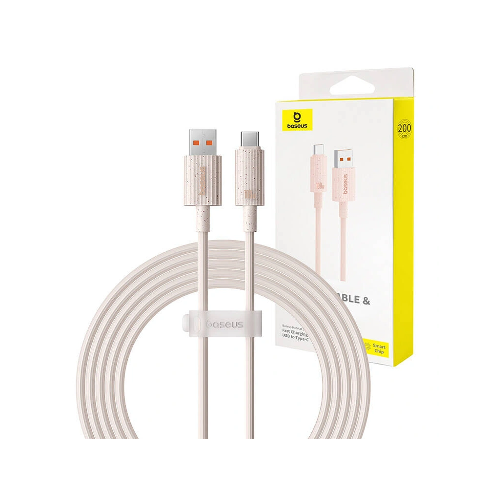 Hurtownia GSM - Kábel Baseus USB-A / USB-C Habitat Sorozat 100W, PD, 2m (rózsaszín) - BSU4667 - {ean13} - Hurt