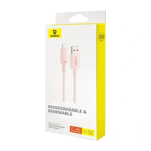Kabel Baseus USB-A / USB-C Habitat Series 100W, PD, 2m (różowy)