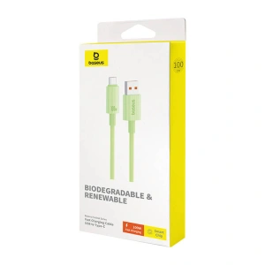 Kabel Baseus USB-A / USB-C Habitat Series 100W, PD, 1m (zielony)