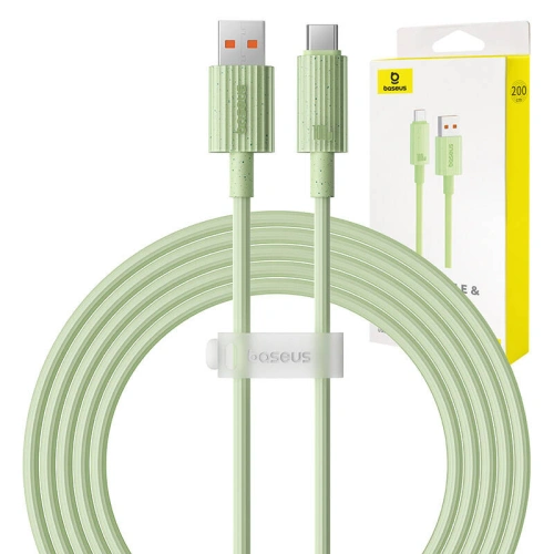 Kabel Baseus USB-A / USB-C Habitat Series 100W, PD, 2m (zielony)