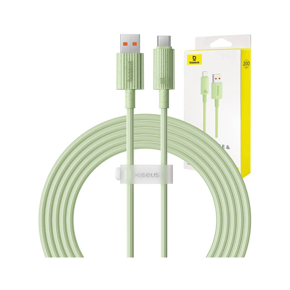 Hurtownia GSM - Kabel Baseus USB-A / USB-C Habitat Series 100W, PD, 2m (zelený) - BSU4669 - {ean13} - Hurt
