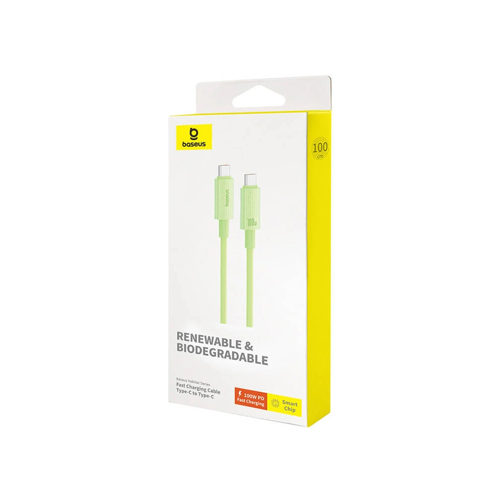 Hurtownia GSM - Kábel Baseus USB-C / USB-C Habitat Series 100W, PD, 1m (zöld) - BSU4670 - {ean13} - Hurt
