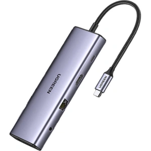 Hurtownia GSM - HUB UGREEN CM498 adapter 10w1 USB-C / 3xUSB-A 3.0, HDMI, VGA, RJ45, SD/TF, AUX3.5mm, PD - UGR1712 - {ean13} - Hurt