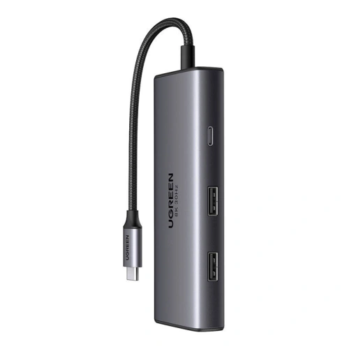 HUB UGREEN CM498 adapter 6w1 USB-C / 2x USB-A 3.0, USB-C 3.0, 2xHDMI, PD