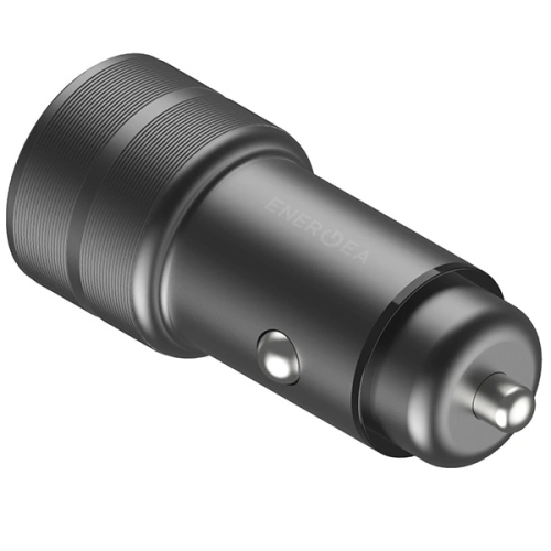 Ładowarka samochodowa ENERGEA Alu Drive PD20+ USB-A, USB-C, PD, QC 3.0, 38W szary/gunmetal 