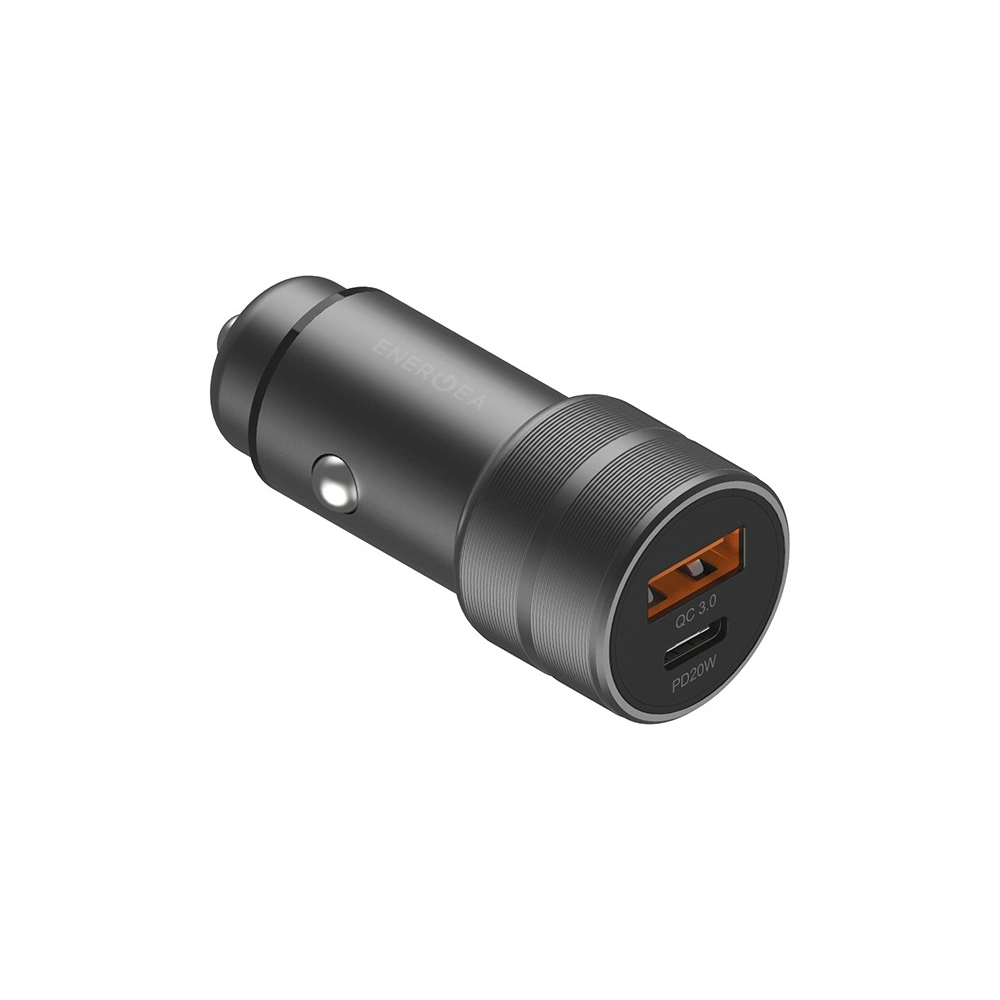 Hurtownia GSM - ENERGEA Alu Drive PD20+ autós töltő USB-A, USB-C, PD, QC 3.0, 38W szürke/gunmetal - ENG110 - {ean13} - Hurt