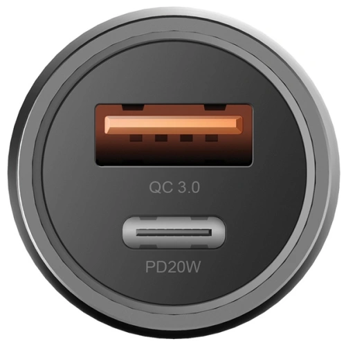 Ładowarka samochodowa ENERGEA Alu Drive PD20+ USB-A, USB-C, PD, QC 3.0, 38W szary/gunmetal 