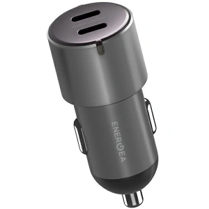 Hurtownia GSM - ENERGEA Alu Drive D60 2xUSB-C, PD, PPS, 66W acsisz autós töltő, acél/gunmetal - ENG111 - {ean13} - Hurt