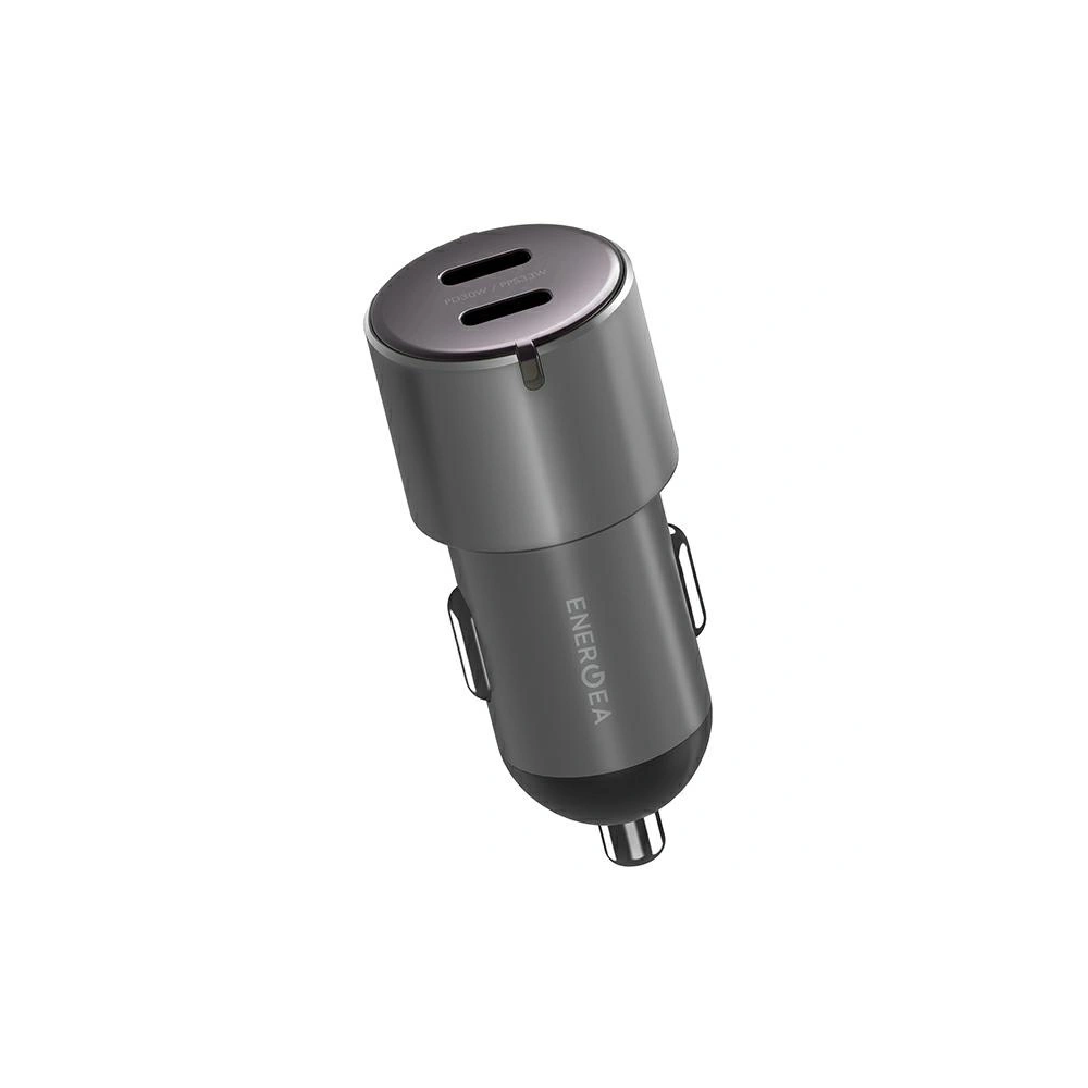 Hurtownia GSM - Automobilová nabíječka ENERGEA Alu Drive D60 2xUSB-C, PD, PPS, 66W ocelová/gunmetal - ENG111 - {ean13} - Hurt