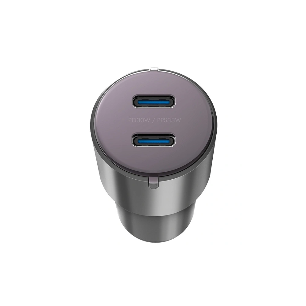 Hurtownia GSM - Autoladegerät ENERGEA Alu Drive D60 2xUSB-C, PD, PPS, 66W Stahl/Gunmetal - ENG111 - {ean13} - Hurt
