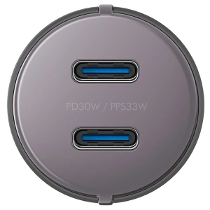 Hurtownia GSM - ENERGEA Alu Drive D60 2xUSB-C, PD, PPS, 66W acsisz autós töltő, acél/gunmetal - ENG111 - {ean13} - Hurt