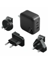 Netzteil ENERGEA US+EU Travelite GAN66 USB-A, 2xUSB-C, PD, PPS, QC 3.0, 66W schwarz/black