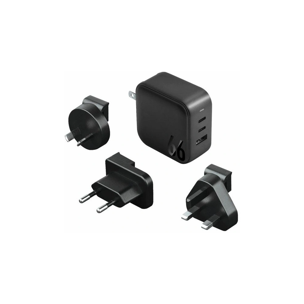 Hurtownia GSM - ENERGEA US+EU Travelite GAN66 USB-A, 2xUSB-C, PD, PPS, QC 3.0, 66W fekete hálózati töltő - ENG112 - {ean13} - Hurt