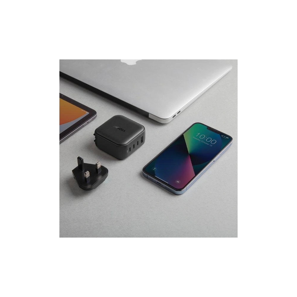 Hurtownia GSM - ENERGEA US+EU Travelite GAN66 USB-A, 2xUSB-C, PD, PPS, QC 3.0, 66W fekete hálózati töltő - ENG112 - {ean13} - Hurt