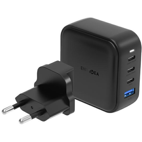 Energea Distributor - 6957879424823 - ENG113 - ENERGEA US+EU Travelite GAN100 USB-A, 3xUSB-C, PD, PPS, QC 3.0, 100W black wall charger - B2B homescreen