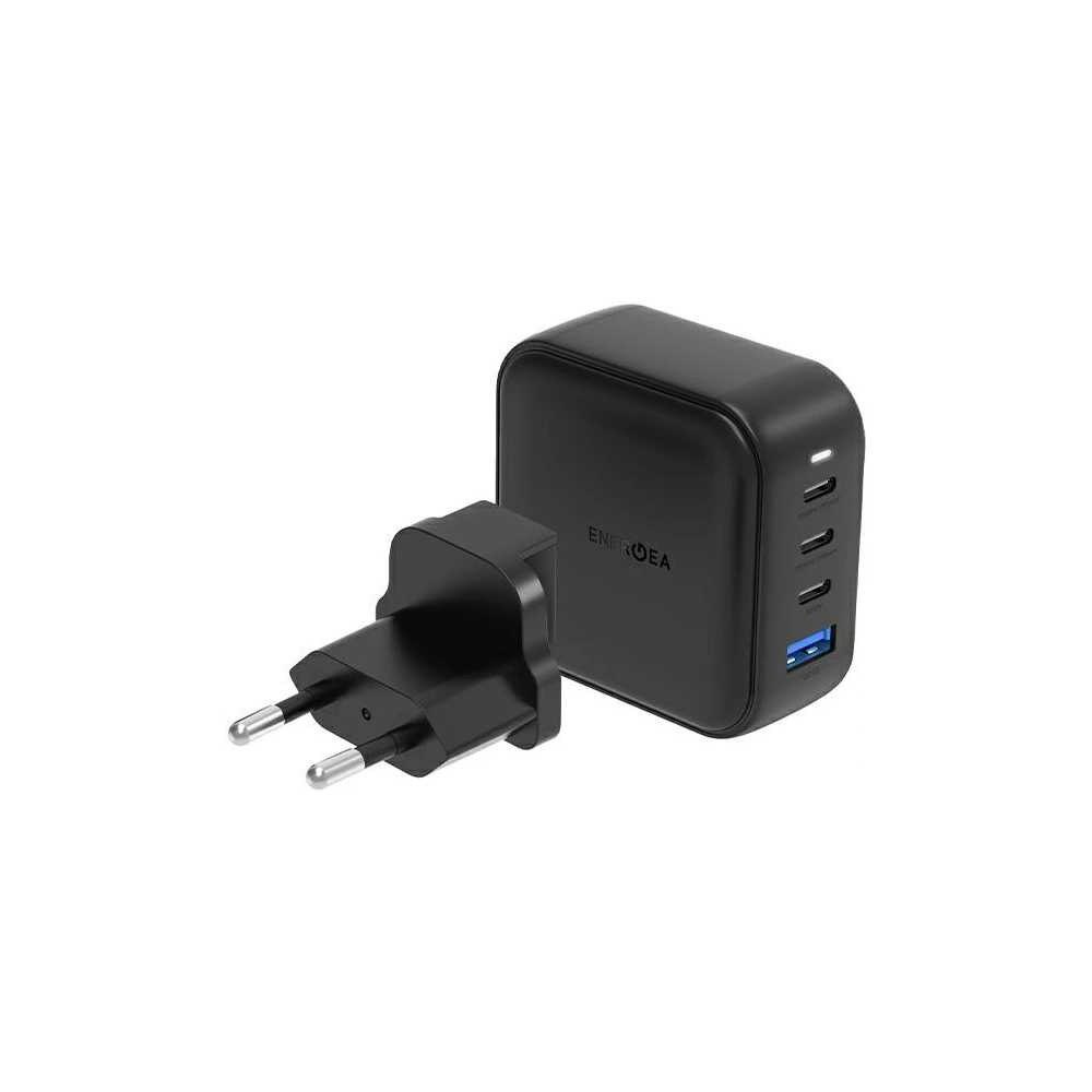 Hurtownia GSM - ENERGEA US+EU Travelite GAN100 USB-A hálózati töltő, 3xUSB-C, PD, PPS, QC 3.0, 100W fekete - ENG113 - {ean13} - Hurt