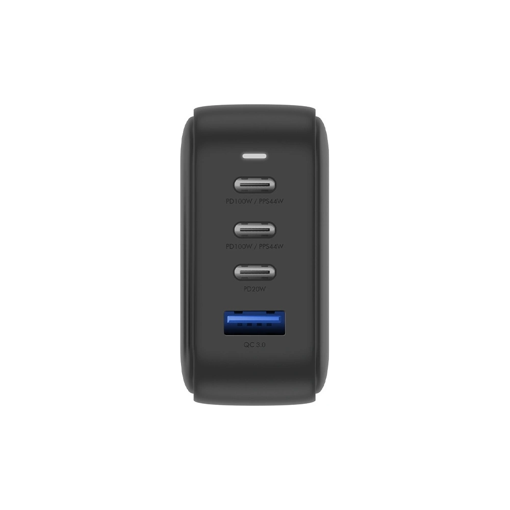 Hurtownia GSM - ENERGEA US+EU Travelite GAN100 USB-A hálózati töltő, 3xUSB-C, PD, PPS, QC 3.0, 100W fekete - ENG113 - {ean13} - Hurt