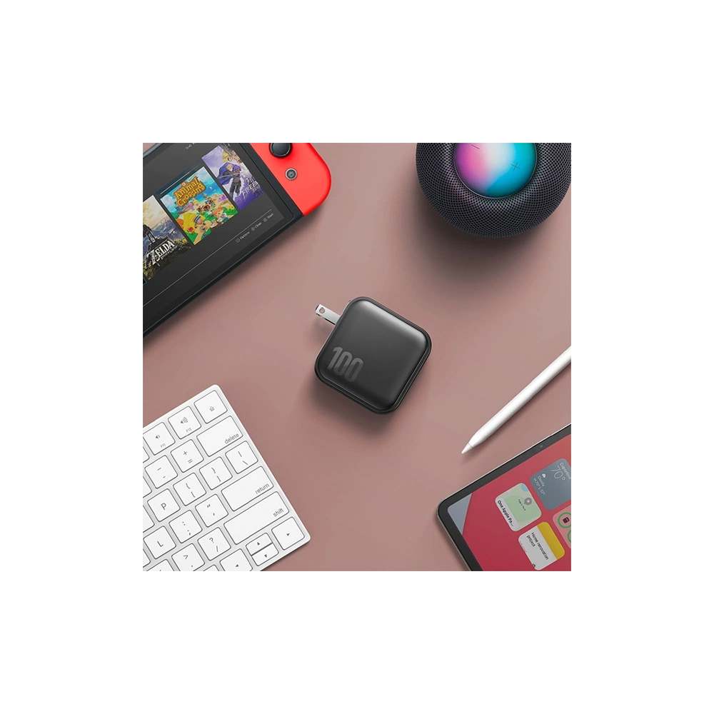 Hurtownia GSM - ENERGEA US+EU Travelite GAN100 USB-A hálózati töltő, 3xUSB-C, PD, PPS, QC 3.0, 100W fekete - ENG113 - {ean13} - Hurt