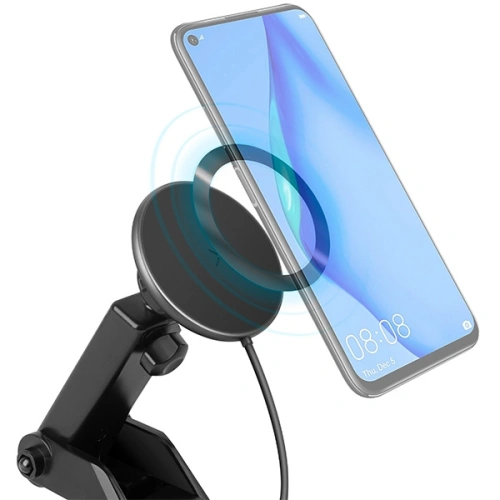 Uchwyt samochodowy z ładowarką indukcyjną ENERGEA MagDrive na kokpit / do kratki nawiewu czarny/black MagSafe