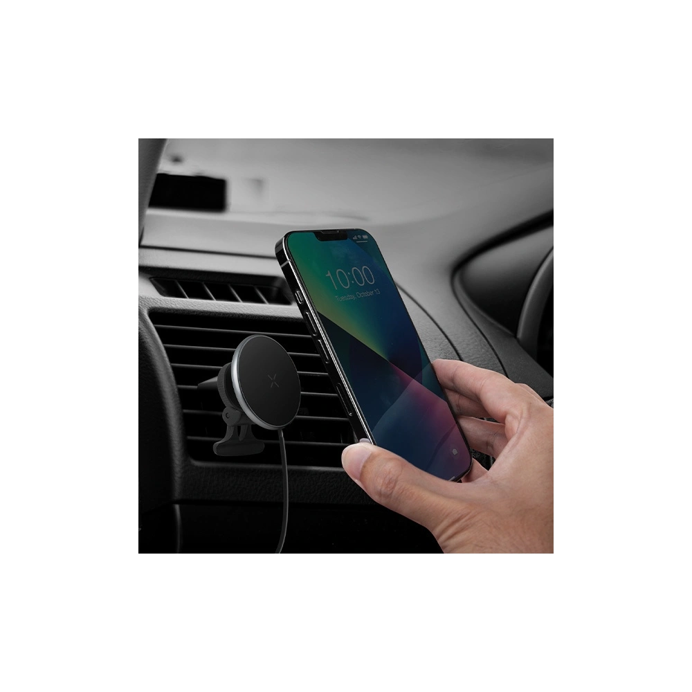 Hurtownia GSM - Auto-Halterung mit induktiver Ladestation ENERGEA MagDrive für das Armaturenbrett / für die Lüftungsgitter schwarz/black MagSafe - ENG115 - {ean13} - Hurt