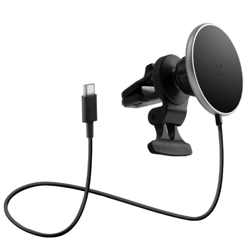 Uchwyt samochodowy z ładowarką indukcyjną ENERGEA MagDrive z uchwytem na kubek do kratki nawiewu czarny/black MagSafe