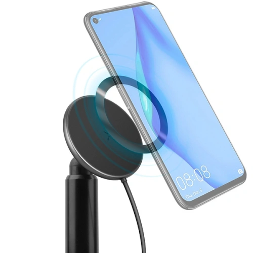 Uchwyt samochodowy z ładowarką indukcyjną ENERGEA MagDrive z uchwytem na kubek do kratki nawiewu czarny/black MagSafe