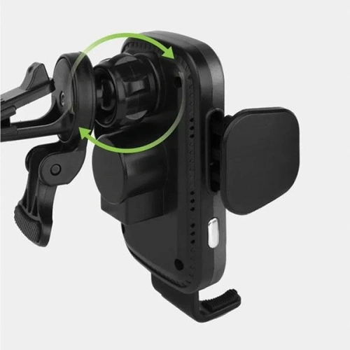 Uchwyt samochodowy z ładowarką indukcyjną ENERGEA Wimount Sense 2.0 na kokpit / szybę / do kratki nawiewu czarny/black