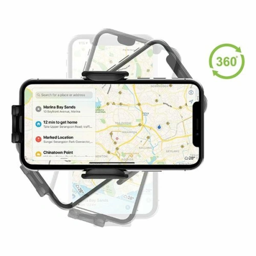 Uchwyt samochodowy z ładowarką indukcyjną ENERGEA Wimount Sense 2.0 na kokpit / szybę / do kratki nawiewu czarny/black