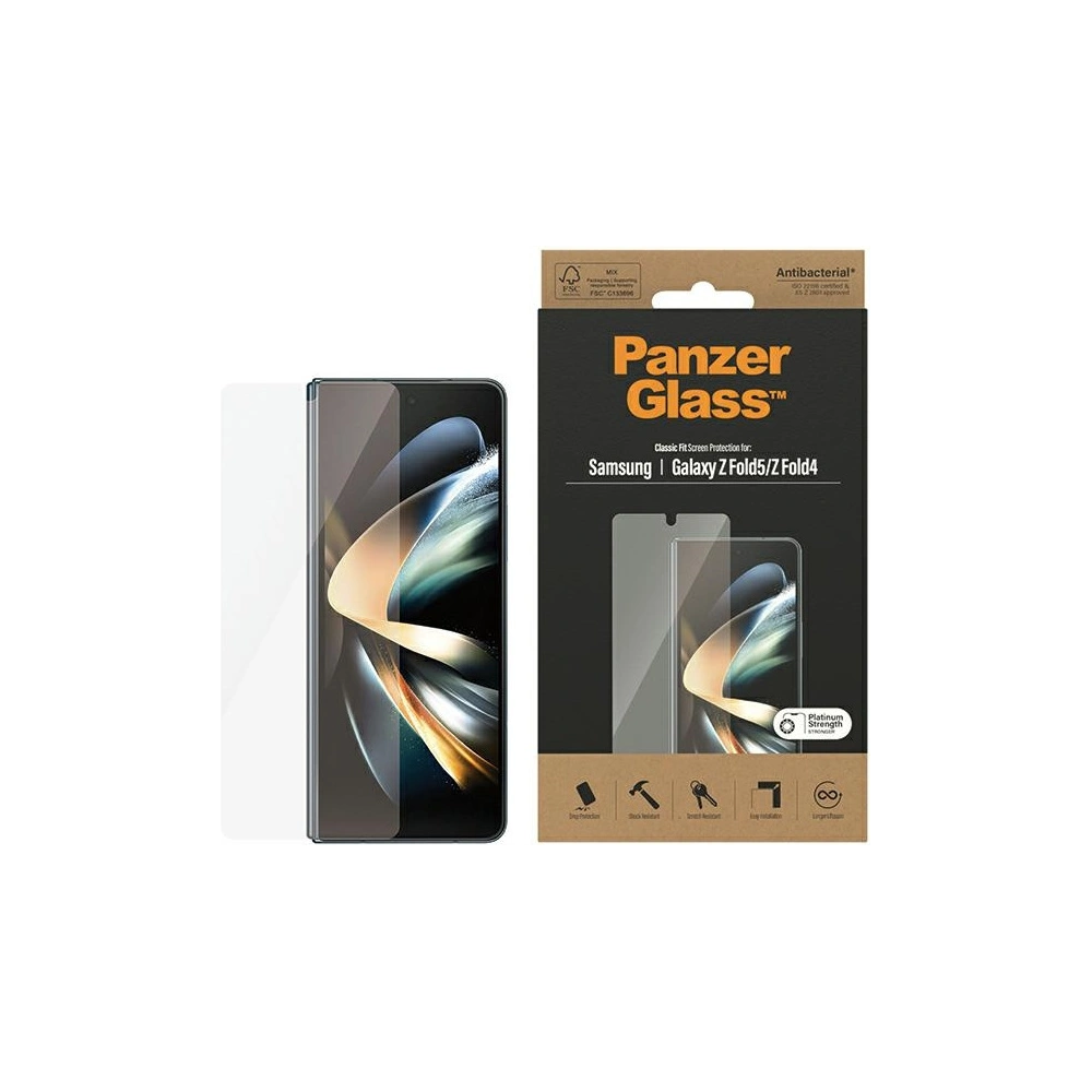 Hurtownia GSM - Tvrzené sklo PanzerGlass Classic Fit Samsung Galaxy Z Fold5 / Fold4 Ochrana obrazovky Antibakteriální - PZG485 - {ean13} - Hurt