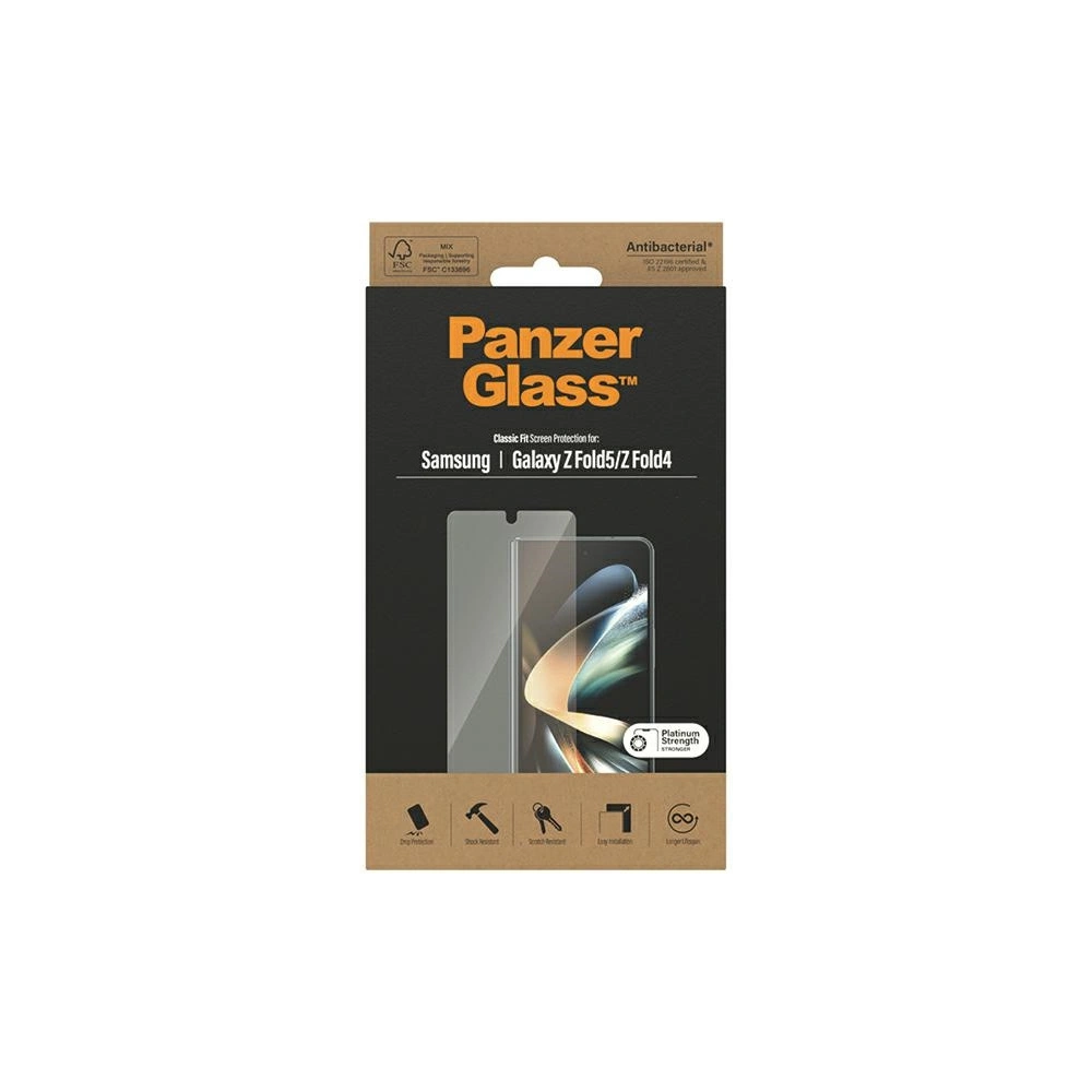 Hurtownia GSM - Tvrzené sklo PanzerGlass Classic Fit Samsung Galaxy Z Fold5 / Fold4 Ochrana obrazovky Antibakteriální - PZG485 - {ean13} - Hurt