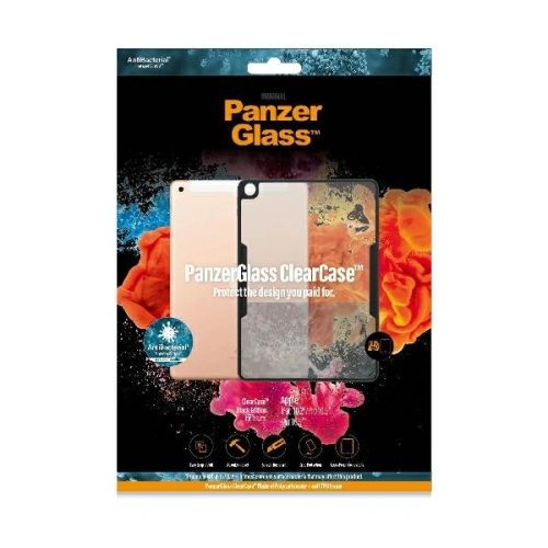 Etui PanzerGlass ClearCase Apple iPad 10.2 2019/2020/2021 (7., 8. i 9 generacji) Antibacterial czarne