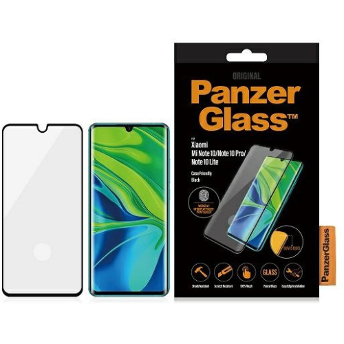 PanzerGlass Distributor - 5711724080227 - PZG492 - PanzerGlass Curved Regular Redmi Note 10 Lite / Note 10 / Note 10 Pro Case Friendly Finger Print black - B2B homescreen