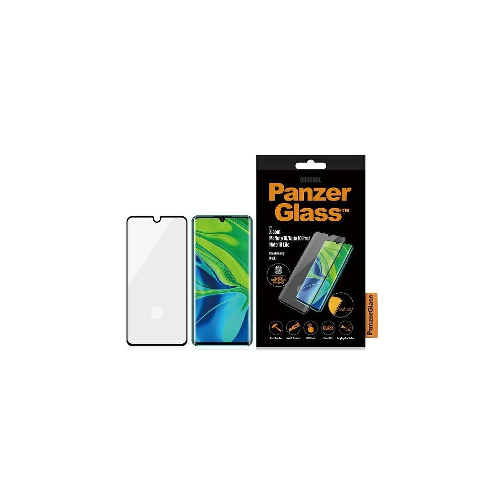 Hurtownia GSM - Gehärtetes Glas PanzerGlass Curved Regular Redmi Note 10 Lite / Note 10 / Note 10 Pro Case Friendly Finger Print schwarz - PZG492 - {ean13} - Hurt