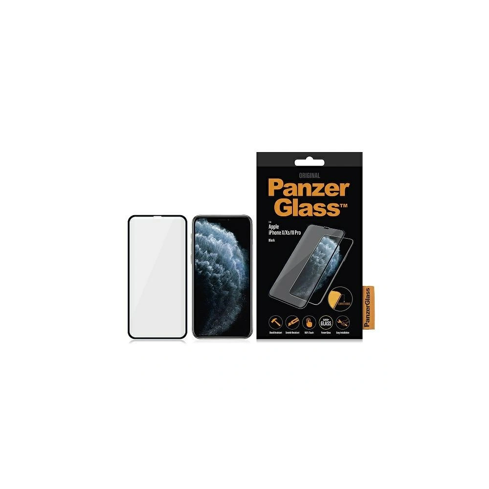 Hurtownia GSM - Gehärtetes Glas PanzerGlass Curved Super+ Apple iPhone X / XS / 11 Pro schwarz - PZG493 - {ean13} - Hurt