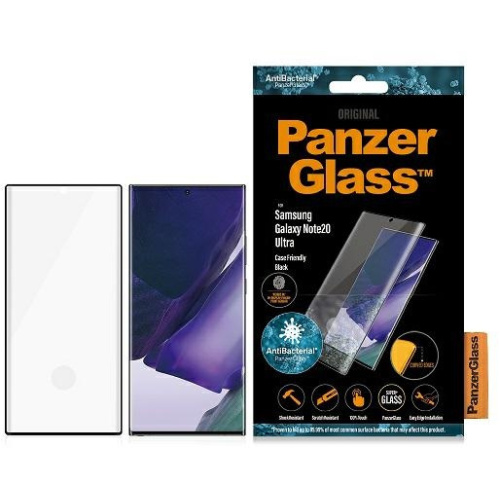 Hurtownia PanzerGlass - 5711724072376 - PZG494 - Szkło hartowane PanzerGlass Curved Super+ Samsung Galaxy Note 20 Ultra Case Friendly Finger Print AntiBacterial czarne - B2B homescreen