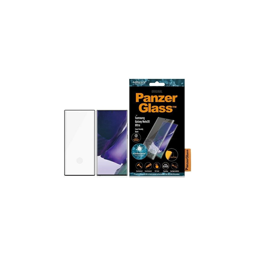 Wholesale PanzerGlass Curved Super+ Samsung Galaxy Note 20 Ultra Case Friendly Finger Print AntiBacterial black - PZG494 - {ean13} - Hurt
