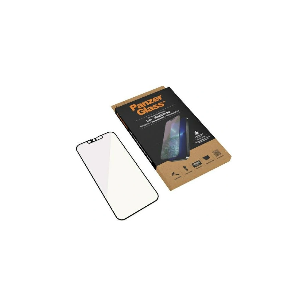 Hurtownia GSM - Szkło hartowane PanzerGlass E2E Anti-Bluelight Apple iPhone 13 Pro Max Case Friendly AntiBacterial MicroFracture czarne - PZG498 - {ean13} - Hurt