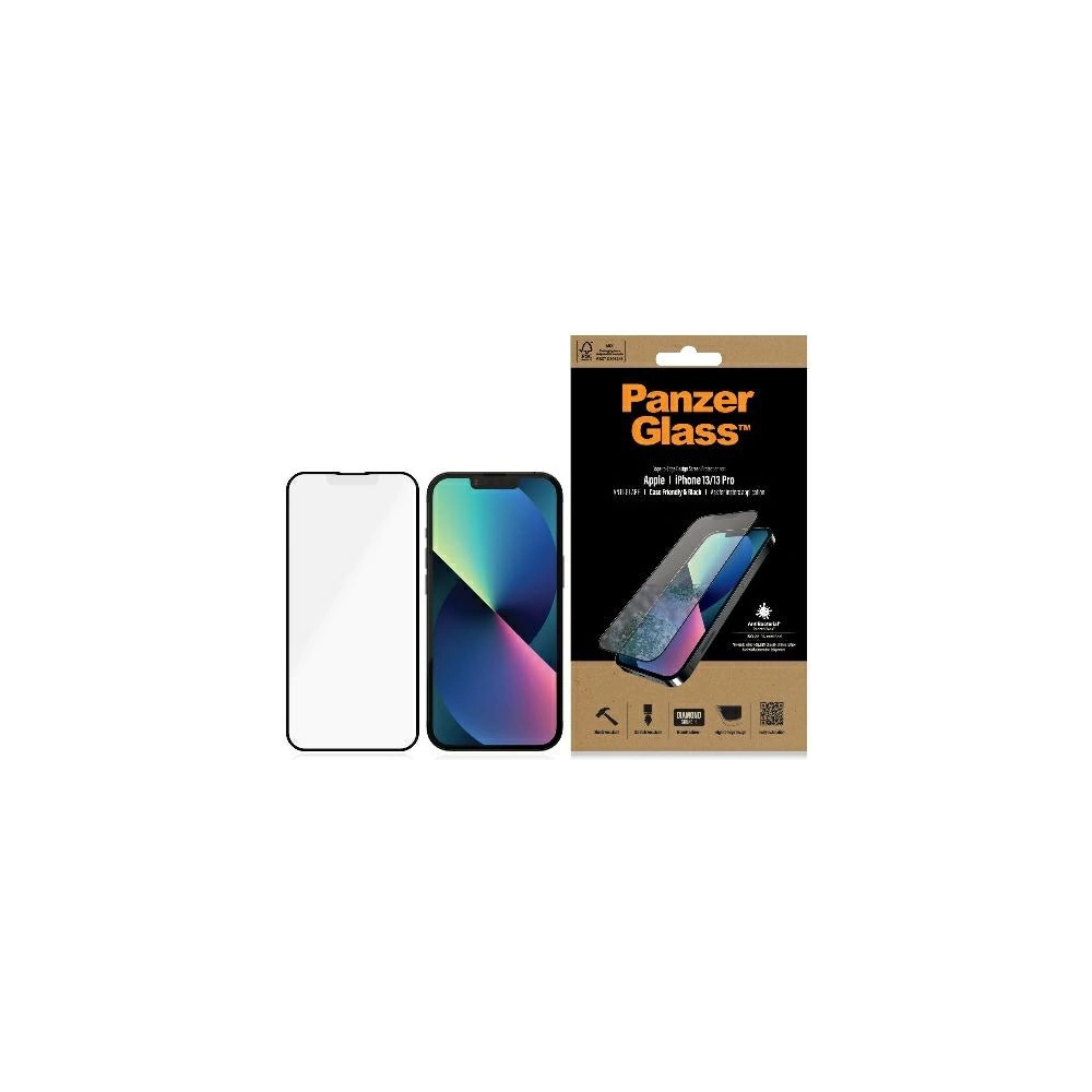 Wholesale PanzerGlass E2E Anti-Glare Apple iPhone 13 / 13 Pro Case Friendly AntiBacterial MicroFracture black - PZG499 - {ean13} - Hurt