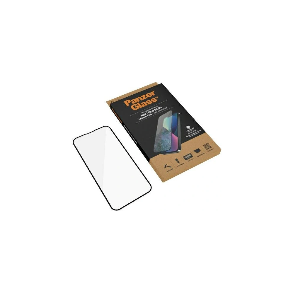 Hurtownia GSM - Szkło hartowane PanzerGlass E2E Microfracture Apple iPhone 13 / 13 Pro Case Friendly AntiBacterial czarne - PZG500 - {ean13} - Hurt