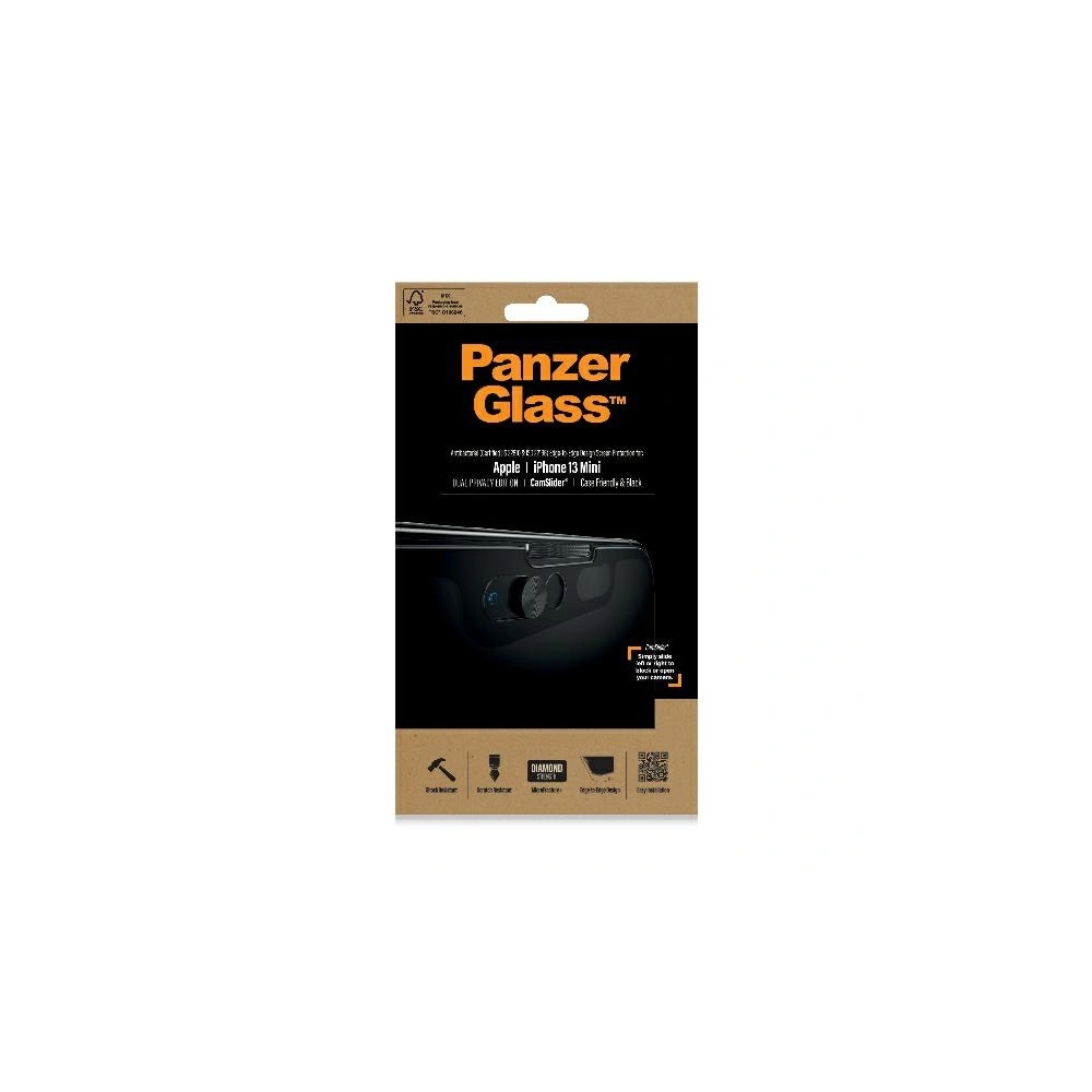 Wholesale PanzerGlass E2E Microfracture Apple iPhone 13 Mini Case Friendly CamSlider Privacy Antibacterial black - PZG501 - {ean13} - Hurt