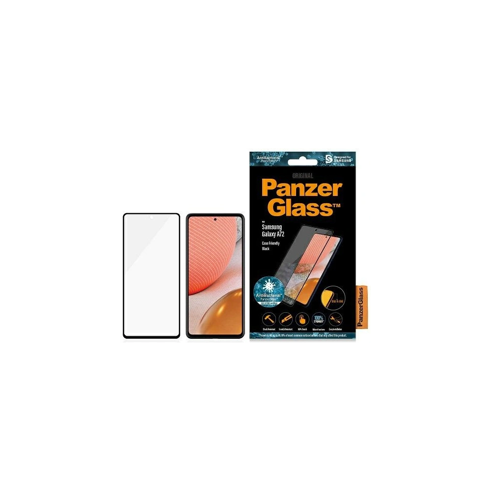 Wholesale PanzerGlass E2E Microfracture Samsung Galaxy A72 Case Friendly AntiBacterial black - PZG502 - {ean13} - Hurt