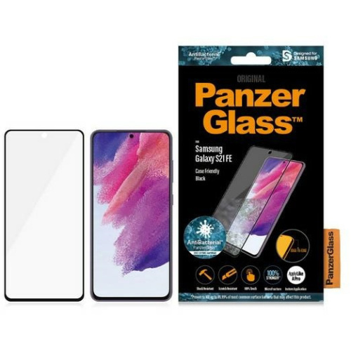 Hurtownia PanzerGlass - 5711724872754 - PZG503 - Szkło hartowane PanzerGlass E2E Microfracture Samsung Galaxy S21 FE Case Friendly Finger Print AntiBacterial czarne - B2B homescreen