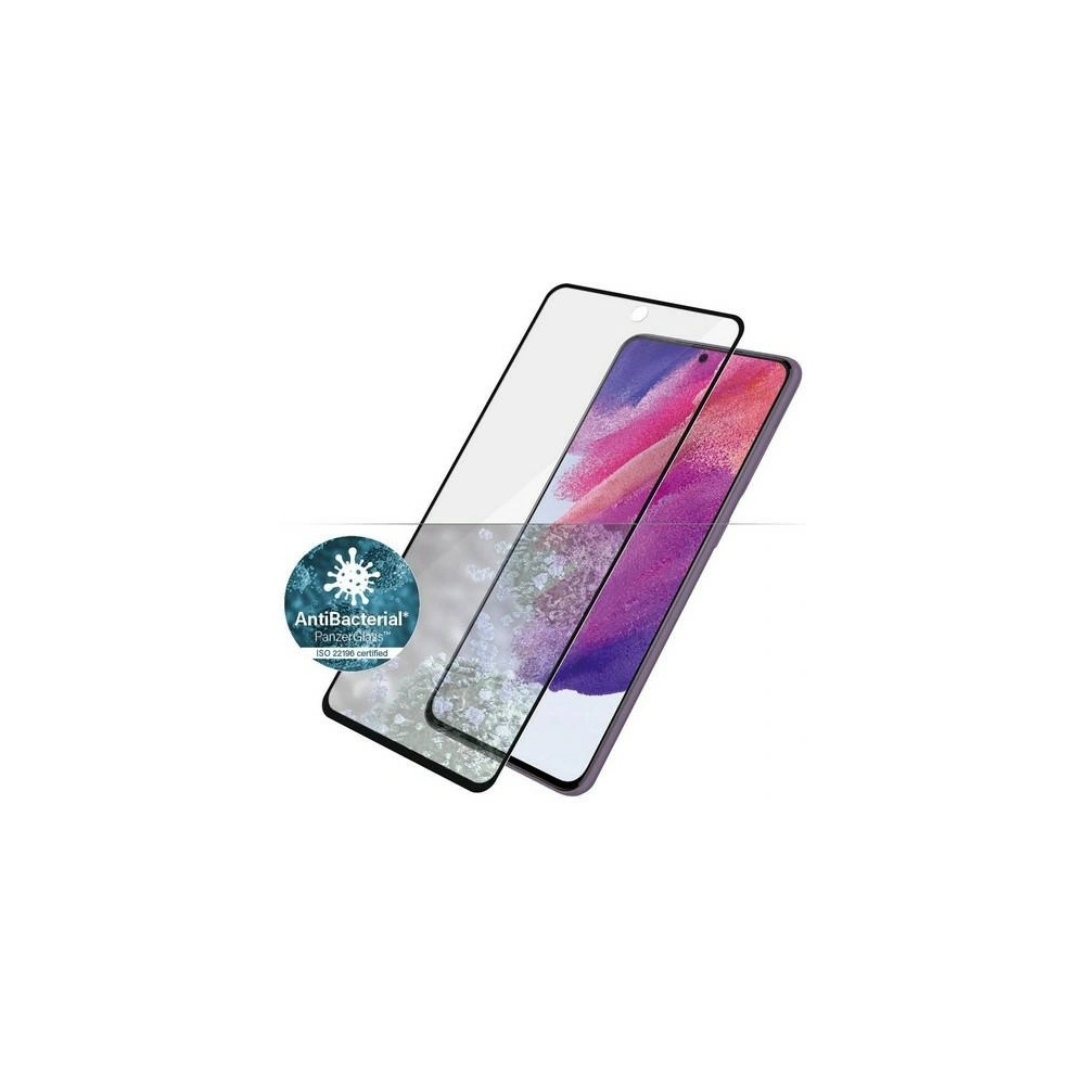 Hurtownia GSM - Edzett üveg PanzerGlass E2E Mikrotörés Samsung Galaxy S21 FE Case Friendly Ujjlenyomat AntiBakteriális fekete - PZG503 - {ean13} - Hurt